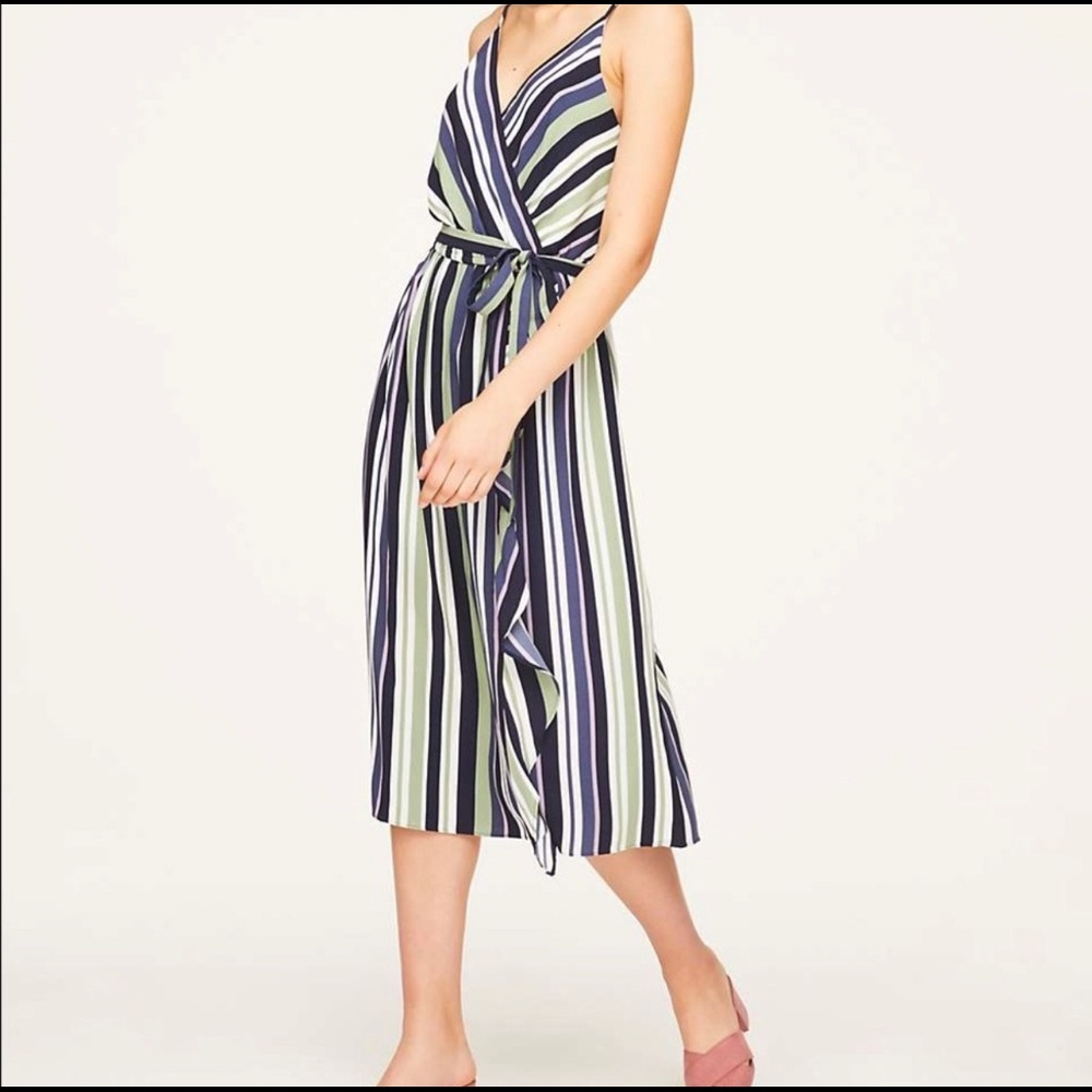 ‼️SOLD‼️ LOFT Striped Midi Dress